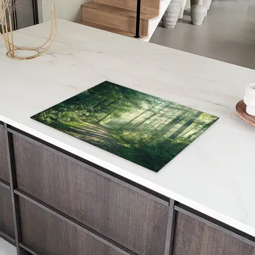 Bos - Pad - Zon - Bomen - Groen - Natuur Inductie beschermer vinyl 3mm middel -sfeer8