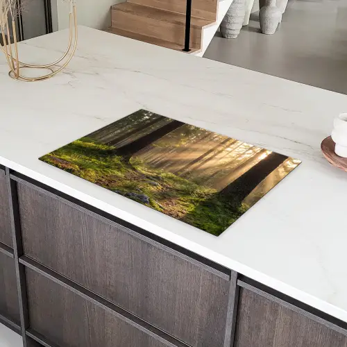 Bos - Zonlicht - Gras Inductie beschermer vinyl 3mm klein -sfeer8