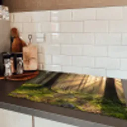 Bos - Zonlicht - Gras Inductie beschermer vinyl 3mm klein -sfeer3
