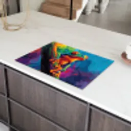 Kikker - Felgekleurd - Tak - Regenboog Inductie beschermer vinyl 3mm klein -sfeer8