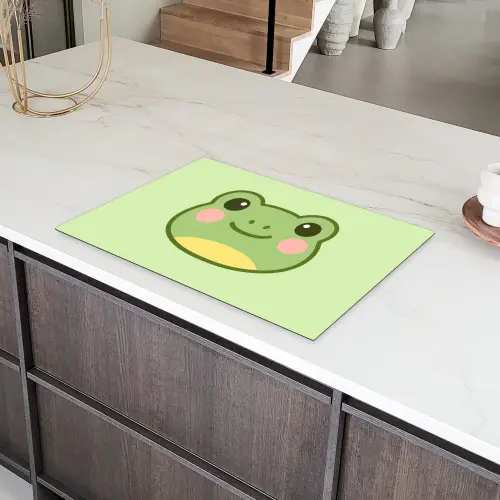 Kikker - Groen - Vriendelijkheid Inductie beschermer vinyl 3mm klein -sfeer8