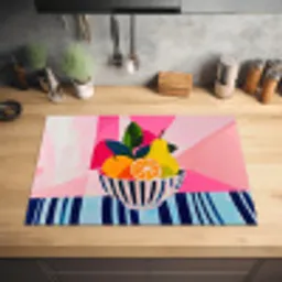 Fruit - Abstracte achtergrond - Roze Inductie beschermer vinyl 3mm klein -sfeer5