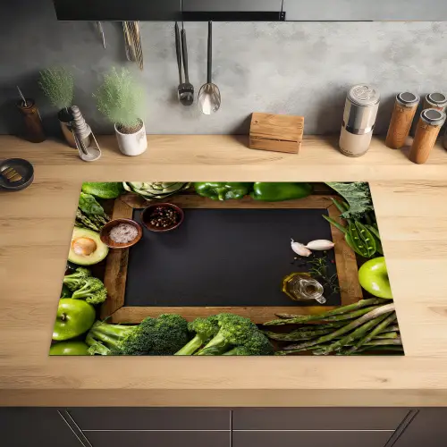 Fruit - Krijtbord - Groente Inductie beschermer vinyl 3mm middel -sfeer5