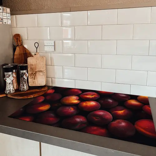 Fruit - Close up - Nectarines Inductie beschermer vinyl 3mm klein -sfeer3