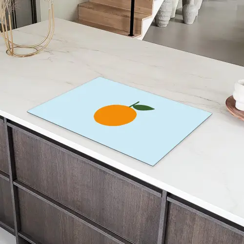 Fruit - Sinaasappel - Oranje Inductie beschermer vinyl 3mm klein -sfeer8