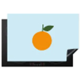 Fruit - Sinaasappel - Oranje Inductie beschermer vinyl 3mm klein -3d