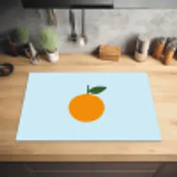 Fruit - Sinaasappel - Oranje Inductie beschermer vinyl 3mm klein -sfeer5