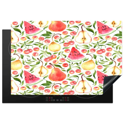 Fruit - Watermeloen - Kersen - Peer Inductie beschermer vinyl 3mm klein 276 -3d