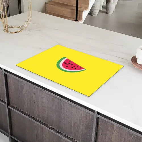 Fruit - Watermeloen - Geel Inductie beschermer vinyl 3mm klein -sfeer8