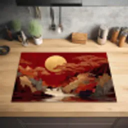 Volle maan - Landschap - Waterval Inductie beschermer vinyl 3mm klein -sfeer5