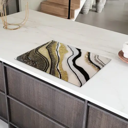 Edelsteen - Abstract - Marmer - Natuur Inductie beschermer vinyl 3mm klein -sfeer8