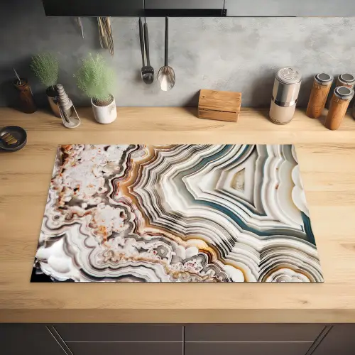 Edelsteen - Marmer - Natuur - Abstract Inductie beschermer vinyl 3mm klein -sfeer5
