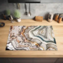 Edelsteen - Marmer - Natuur - Abstract Inductie beschermer vinyl 3mm klein -sfeer5