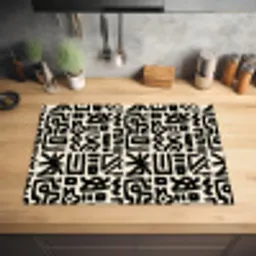 Geometrisch - Figuren - Zwart Inductie beschermer vinyl 3mm klein 276 -sfeer5
