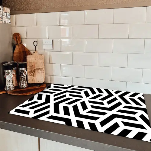 Geometrisch Labyrint Inductie beschermer vinyl 3mm klein -sfeer3