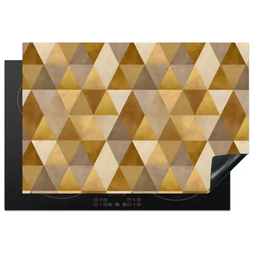 Geometrisch - Driehoek - Goud Inductie beschermer vinyl 3mm klein 276 -3d