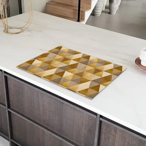 Geometrisch - Driehoek - Goud Inductie beschermer vinyl 3mm klein 276 -sfeer8