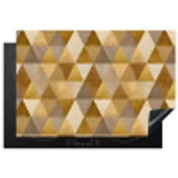 Geometrisch - Driehoek - Goud Inductie beschermer vinyl 3mm klein 276 -3d