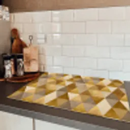 Geometrisch - Driehoek - Goud Inductie beschermer vinyl 3mm klein 276 -sfeer3