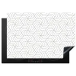 Geometrie - Lijn - Zwart - Wit - Patroon Inductie beschermer vinyl 3mm klein 276 -3d