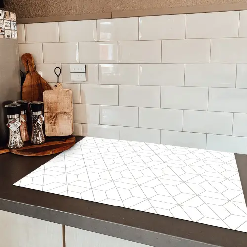 Geometrie - Lijn - Patroon Inductie beschermer vinyl 3mm klein 276 -sfeer3