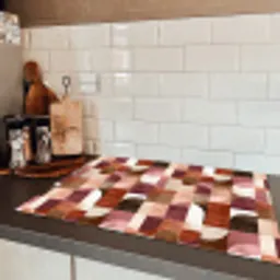 Geometrie - Modern - Retro Inductie beschermer vinyl 3mm klein 276 -sfeer3