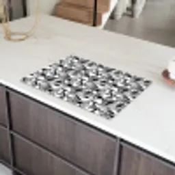 Geometrie - Driehoeken - Zwart - Wit Inductie beschermer vinyl 3mm klein 276 -sfeer8