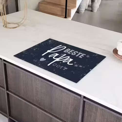 Cadeau voor man - Quote - Vaderdag - Beste papa ooit - Spreuken Inductie beschermer vinyl 3mm klein -sfeer8