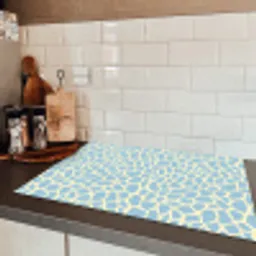 Giraf - Modern - Blauw Inductie beschermer vinyl 3mm klein 276 -sfeer3