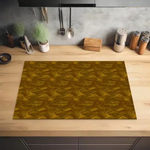 Goud - Vogels - Patroon Inductie beschermer vinyl 3mm klein 276 -sfeer5