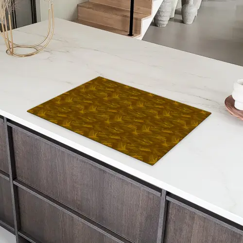 Goud - Vogels - Patroon Inductie beschermer vinyl 3mm klein 276 -sfeer8