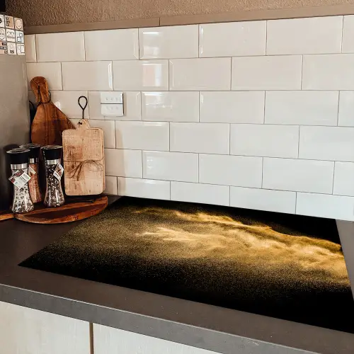 Gouden Zandstorm Inductie beschermer vinyl 3mm klein -sfeer3