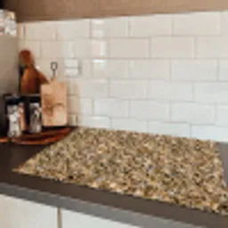 Graniet  - Beige - Patroon Inductie beschermer vinyl 3mm klein 276 -sfeer3