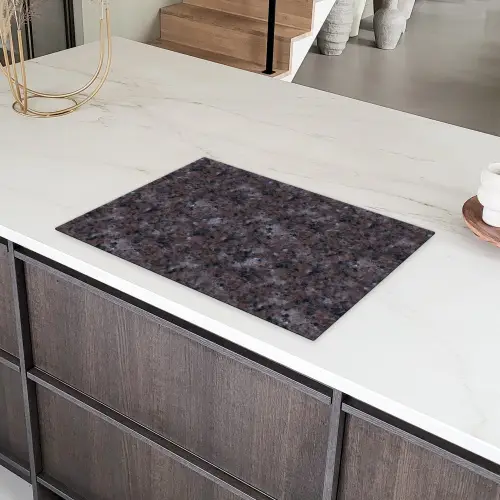 Graniet - Zwart - Grijs - Vlekken Inductie beschermer vinyl 3mm klein 276 -sfeer8