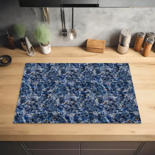 Graniet - Blauw - Koel Inductie beschermer vinyl 3mm klein 276 -sfeer5
