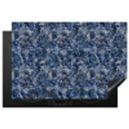 Graniet - Blauw - Koel Inductie beschermer vinyl 3mm klein 276 -3d