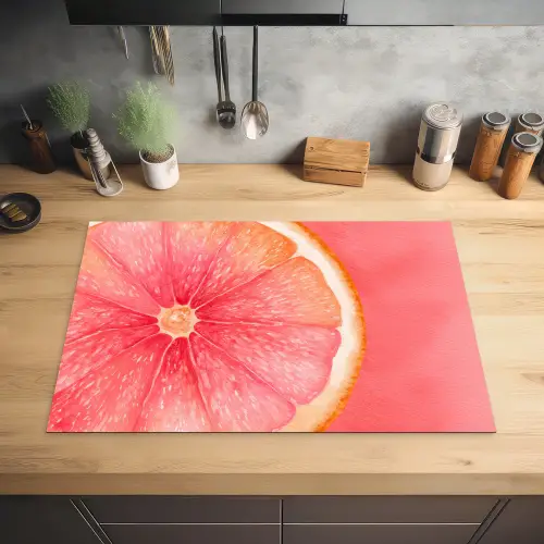 Grapefruit - Roze - Levendig Inductie beschermer vinyl 3mm klein -sfeer5