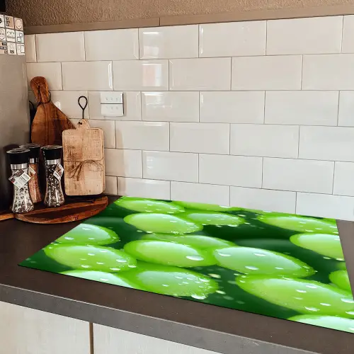 Druiven - Groen - Druppels Inductie beschermer vinyl 3mm klein 276 -sfeer3