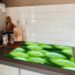 Druiven - Groen - Druppels Inductie beschermer vinyl 3mm klein 276 -sfeer3