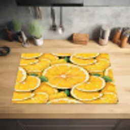 Grafisch - Citroenschijven - Blaadjes Inductie beschermer vinyl 3mm klein 276 -sfeer5