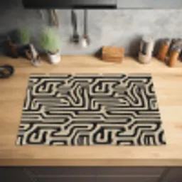 Grafisch - Lijnen - Zwart Inductie beschermer vinyl 3mm klein 276 -sfeer5