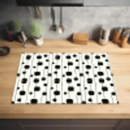 Grafisch - Modern - Zwart Inductie beschermer vinyl 3mm klein 276 -sfeer5