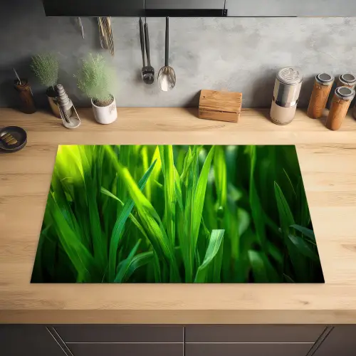 Grassprieten - Lichtinval - Groen Inductie beschermer vinyl 3mm klein -sfeer5