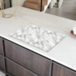 Grijs - Marmer - Gedetailleerd Inductie beschermer vinyl 3mm klein 276 -sfeer8