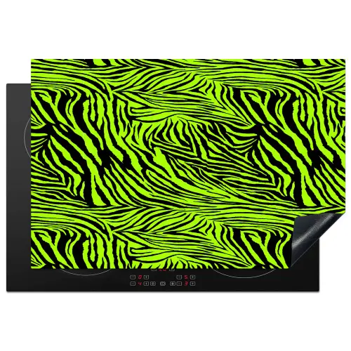 Groen - Zwart - Zebra Inductie beschermer vinyl 3mm klein 276 -3d