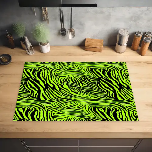 Groen - Zwart - Zebra Inductie beschermer vinyl 3mm klein 276 -sfeer5