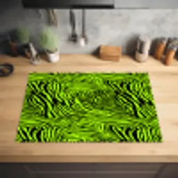 Groen - Zwart - Zebra Inductie beschermer vinyl 3mm klein 276 -sfeer5