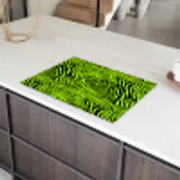 Groen - Zwart - Zebra Inductie beschermer vinyl 3mm klein 276 -sfeer8