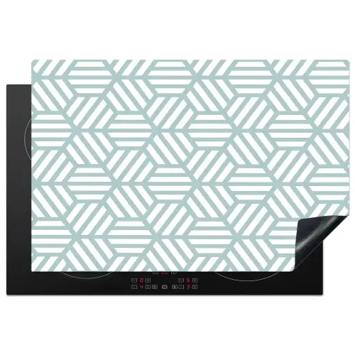 Groen - Geometrie - Patronen - Abstract Inductie beschermer vinyl 3mm klein 276 -3d