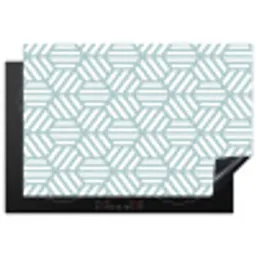 Groen - Geometrie - Patronen - Abstract Inductie beschermer vinyl 3mm klein 276 -3d